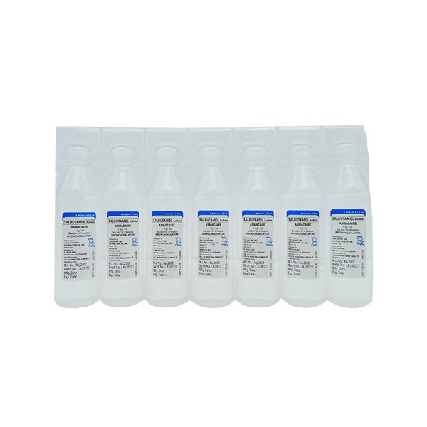 Image of ASMACAIRE SALBUTAMOL SULFATE 1MG / ML SOLUTION FOR INHALATION 2.5ML 1'S