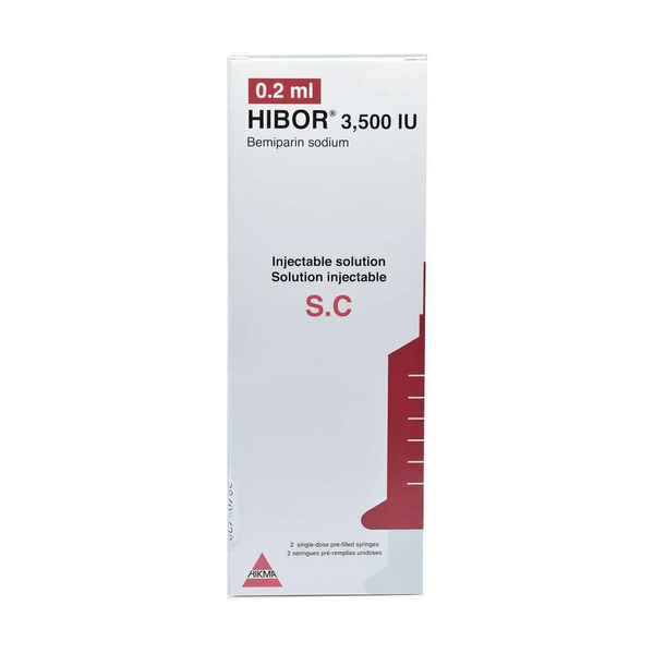 Image of HIBOR BEMIPARIN SODIUM 3,500IU ANTI-FACTOR XA / 0.2ML SOLUTION FOR SC INJECTION 0.2ML 1'S
