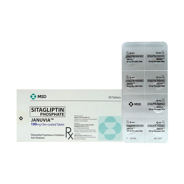 Image of JANUVIA SITAGLIPTIN PHOSPHATE 100MG FILM-COATED TABLET 1'S