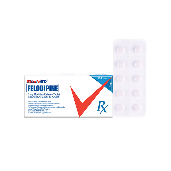 Image of RITEMED FELODIPINE 5MG MODIFIED-RELEASE TABLET 1'S