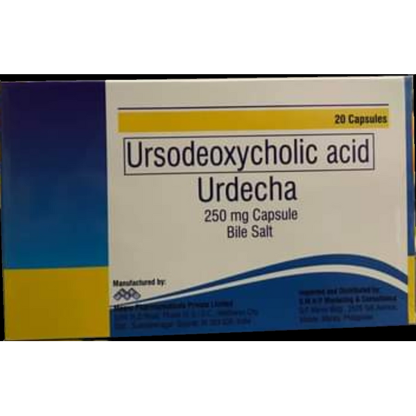 Image of URDECHA URSODEOXYCHOLIC ACID 250MG CAPSULE 20'S