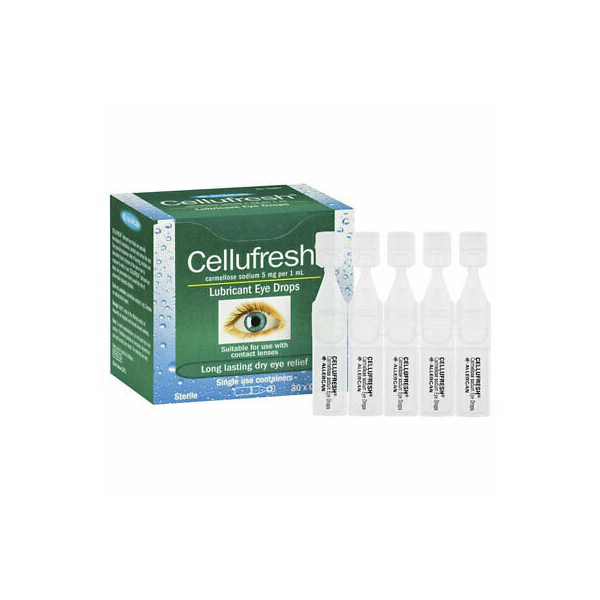 Image of CELLUFRESH CARBOXYMETHYLCELLULOSE SODIUM 0.5% (5MG / ML) EYE DROPS 0.4ML 30'S