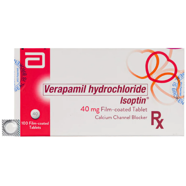 Image of ISOPTIN VERAPAMIL HYDROCHLORIDE 40MG FILM-COATED TABLET 100'S