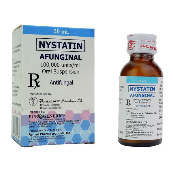 Image of AFUNGINAL NYSTATIN 100000UNITS / ML ORAL SUSPENSION 30ML