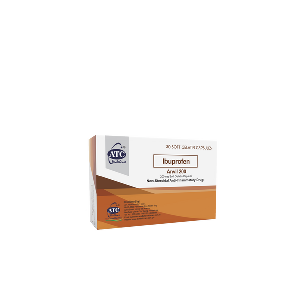 Image of ANVIL 200 IBUPROFEN 200MG FILM-COATED TABLET 30'S