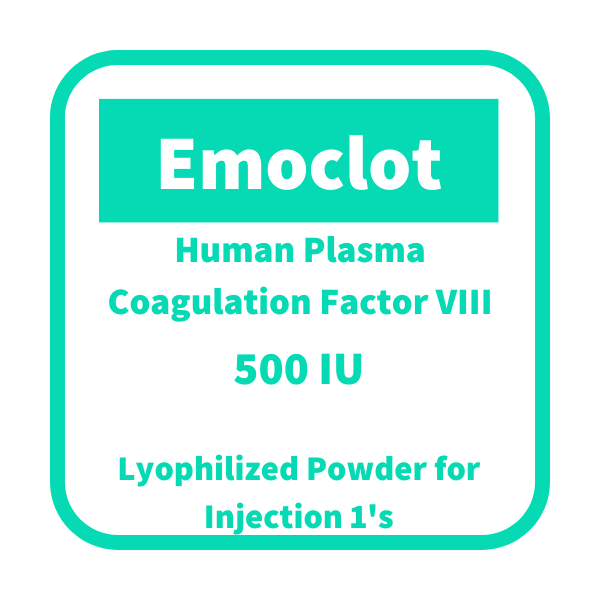 EMOCLOT Human Plasma Coagulation Factor VIII 500IU Lyophilized Powder ...