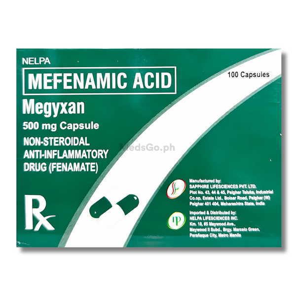 Image of MEGYXAN MEFENAMIC ACID 500MG - 1 BOX X 100 CAPS