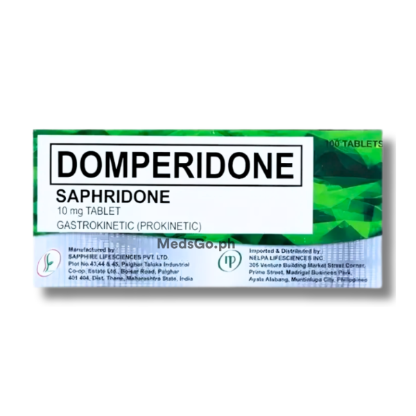 Image of SAPHRIDONE DOMPERIDONE 10MG - 1 BOX X 100 TABS