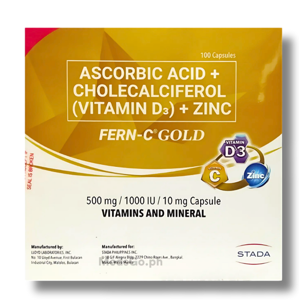 Image of FERN-C GOLD ASCORBIC ACID / CHOLECALCIFEROL / ZINC 500MG / 1000IU / 10MG CAPSULE 1'S