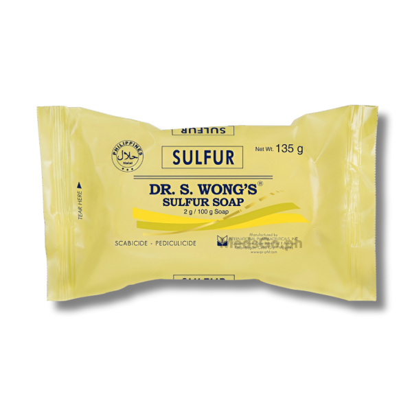 Image of DR. S. WONG'S SULFUR SOAP (YELLOW) SULFUR 2G / 100G SOAP 135G