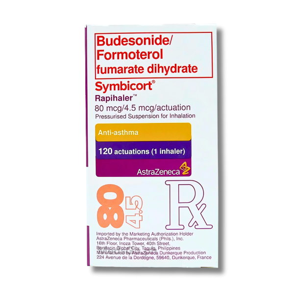 SYMBICORT RAPIHALER 80mcg / 4.5mcg Inhaler 120 doses price in the ...